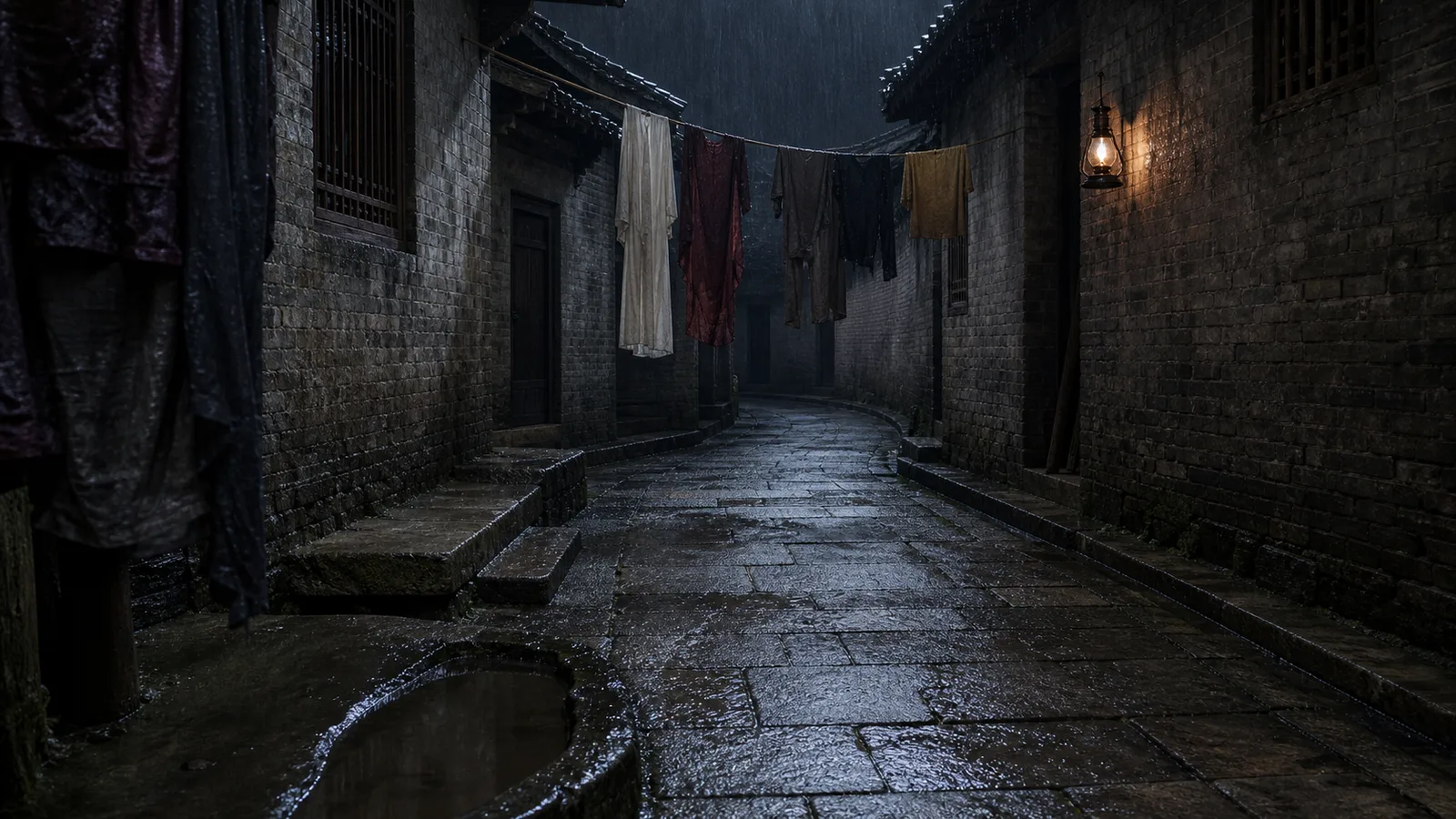 《千衣门》影像实验雨巷母版与镜头氛围画面
